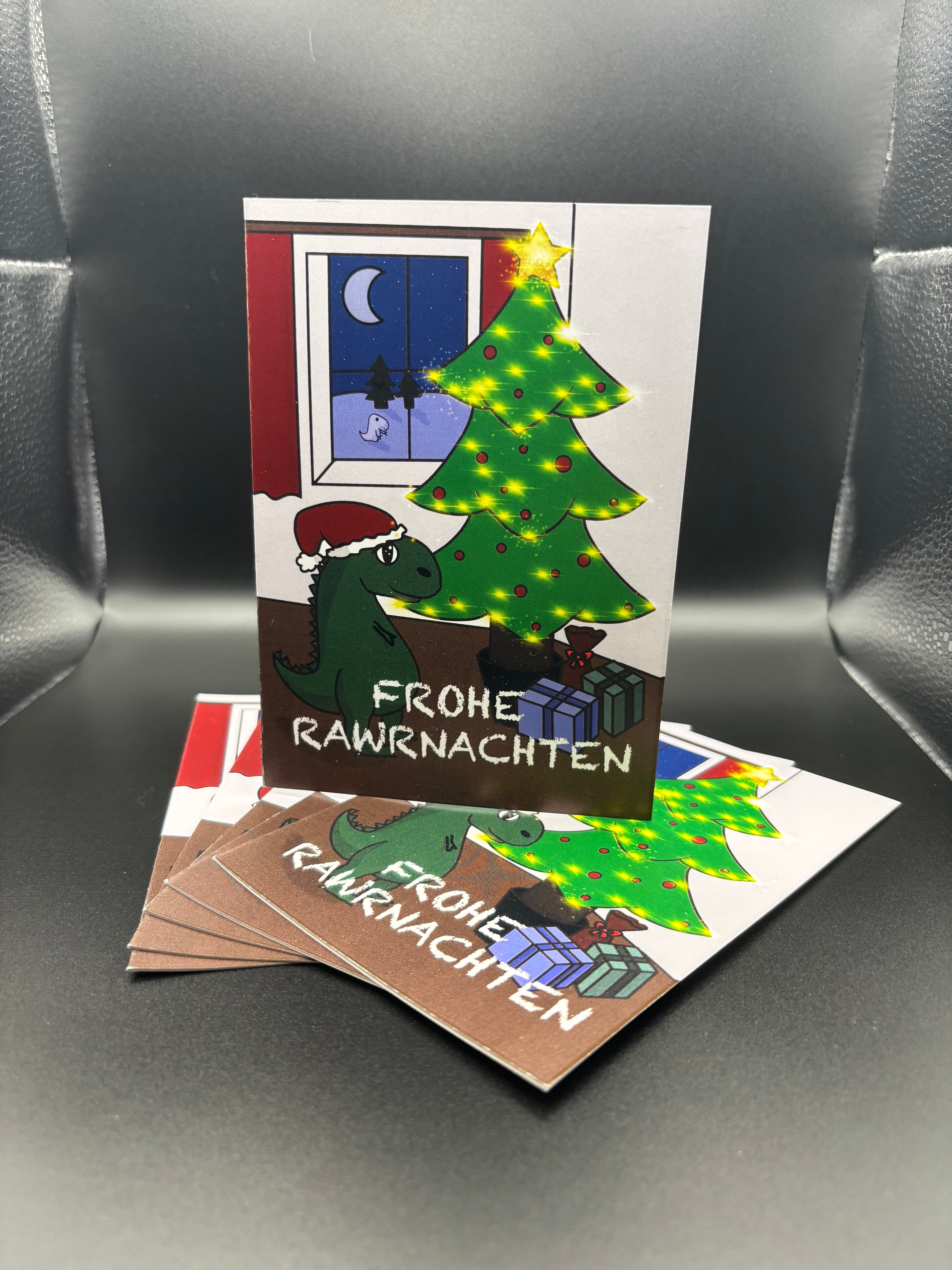 Mary Nightmare Weihnachtskarte "Frohe Rawrnachten"