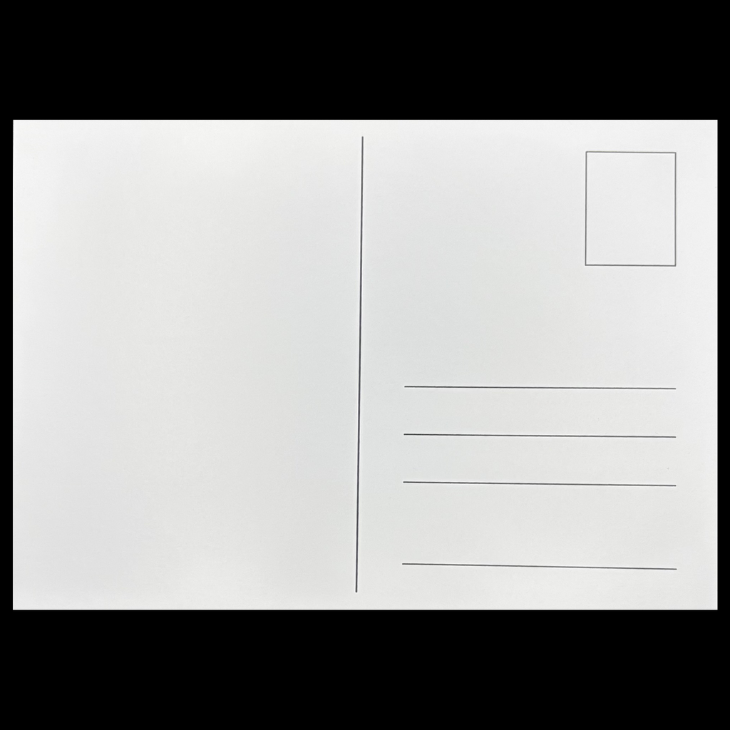 Rückseite Grußkarte Mary Nightmare mit Linien für Adresse