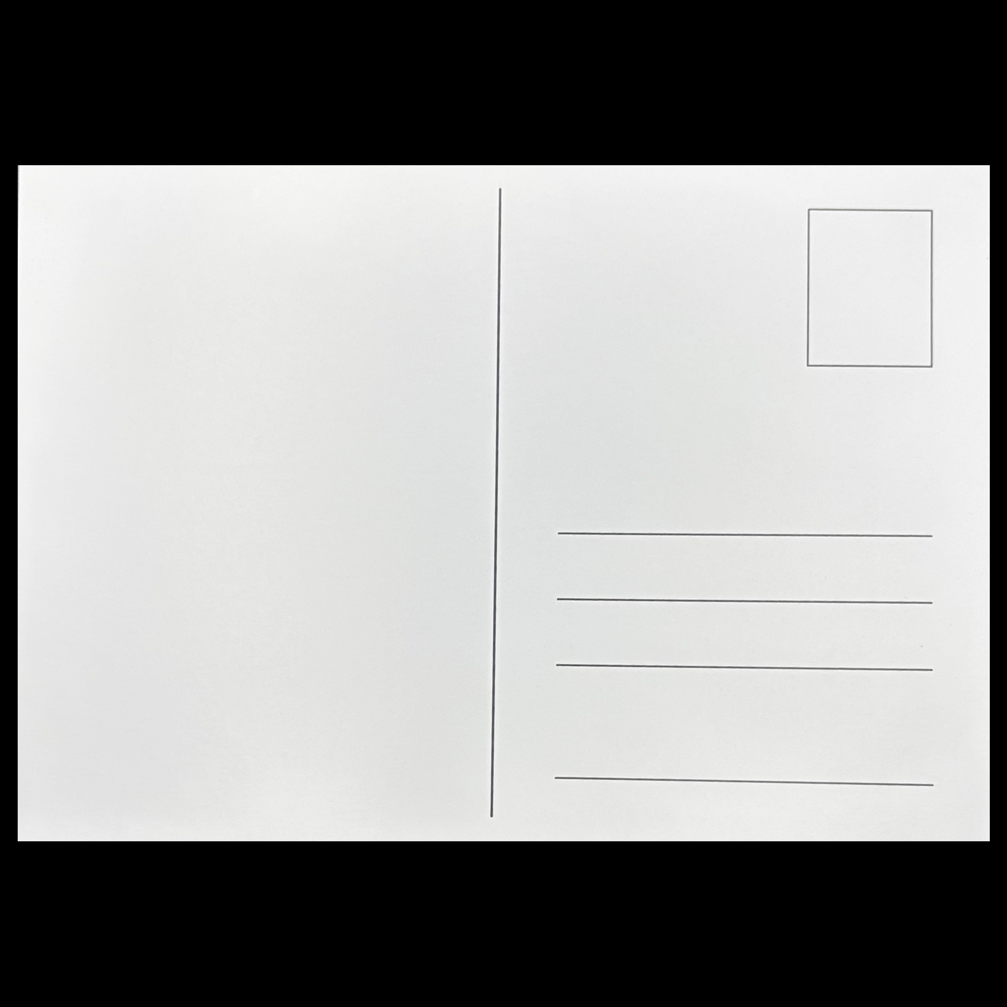 Rückseite Grußkarte Mary Nightmare mit Linien für Adresse